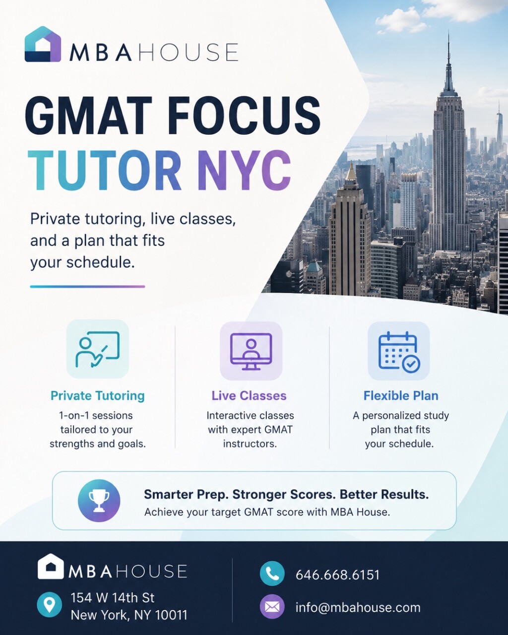 GMAT Focus tutor in NYC working through a private tutoring and prep plan with an MBA House student